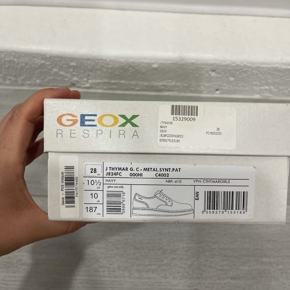 Geox Respira Thymar Navy Lace-Up Sneaker Patent 28 - Picture 5 of 7